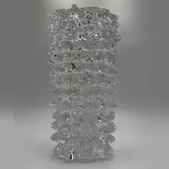 Vaso decorativo in vetro di Murano trasparente Rostri