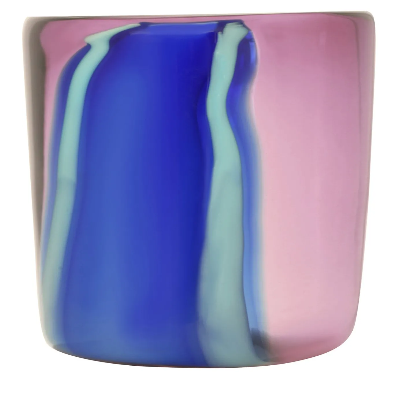 Vaso decorativo in vetro di Murano Nel Viola e Blu