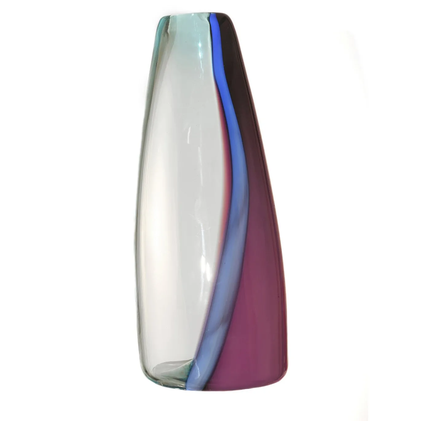 Vaso decorativo in vetro di Murano Nel Blu and Purple