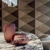 Vaso decorativo in vetro satinato Amethyst WAVE