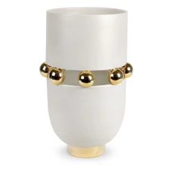 Vaso Decorativo Kósmos in Ceramica Bianca