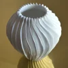 Vaso Decorativo Lefka N°2 in ceramica bianca
