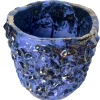 Vaso decorativo Medium della serie Onda in ceramica lilla bronzata