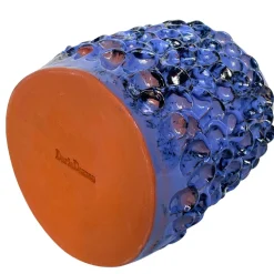 Vaso decorativo Medium della serie Onda in ceramica lilla bronzata