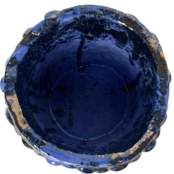 Vaso decorativo Medium della serie Onda in ceramica lilla bronzata