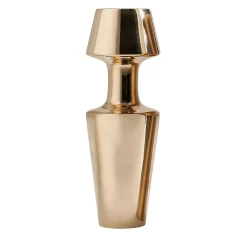 Vaso Decorativo Narrow Paire in Ceramica Oro Lucido