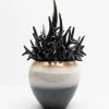 Vaso decorativo nero Paesaggio