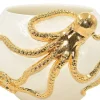Vaso decorativo Octopus Ball in maiolica siciliana con dettaglio dorato