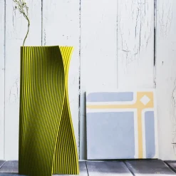Vaso Decorativo Onda Giallo