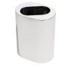 Vaso Decorativo Ovale in Acciaio Inox Lucido di Robert Evans