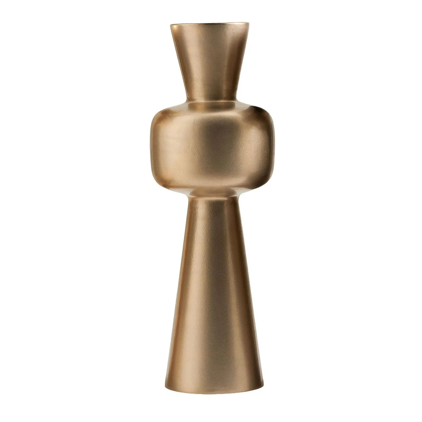 Vaso Decorativo Pauchy Paire in Ceramica Oro Opaco