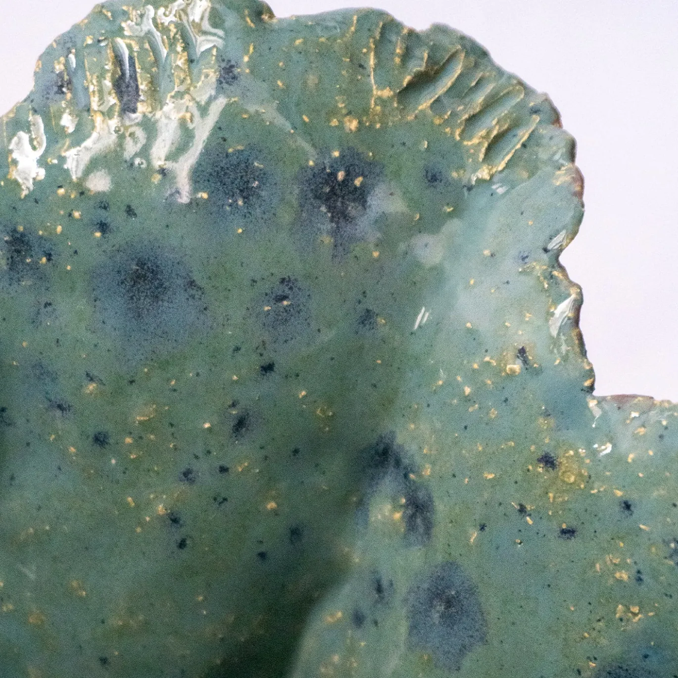 Vaso Decorativo Petalo Verde in Ceramica