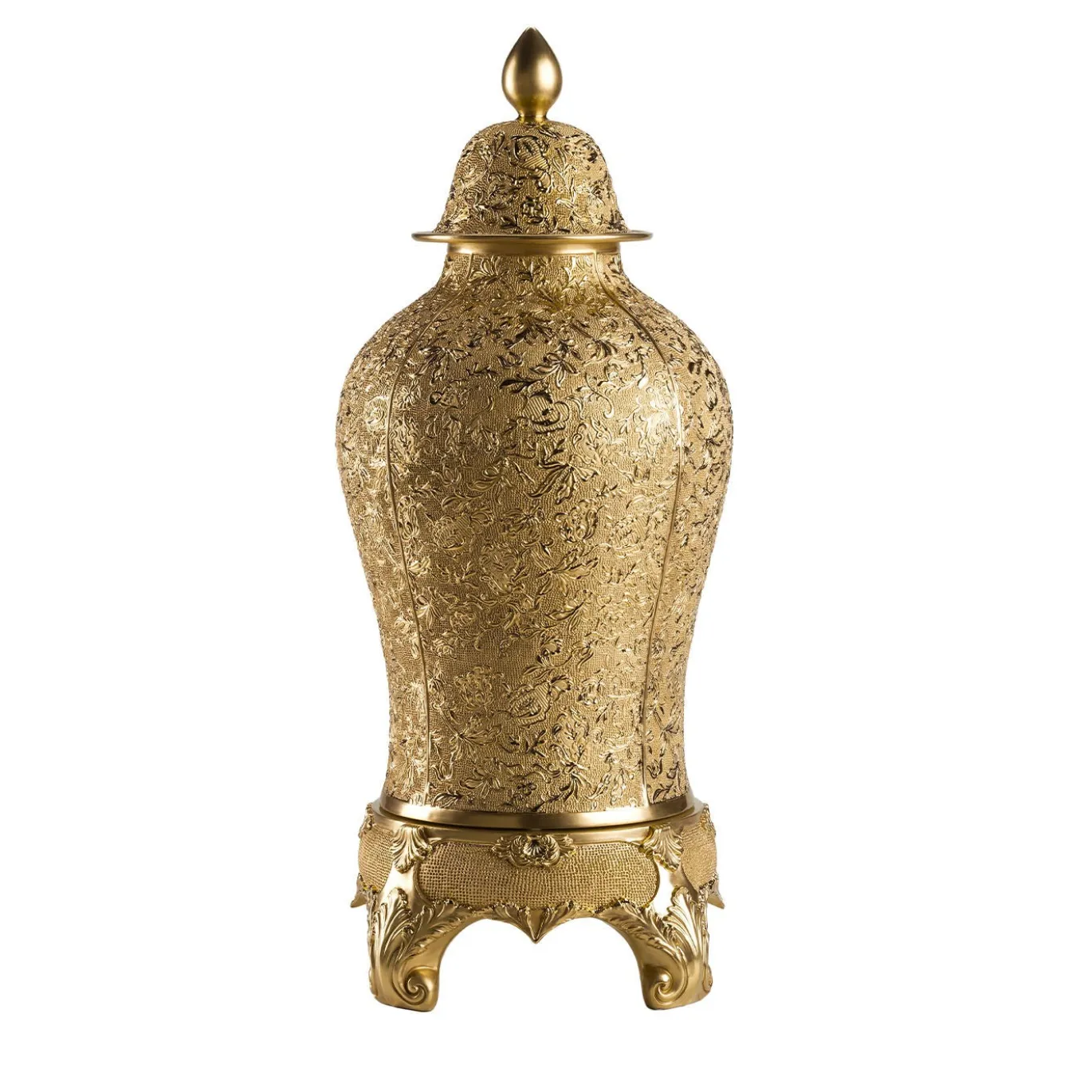 Vaso decorativo Poutiche Golden Palace alto in porcellana