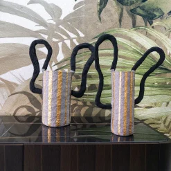 Vaso Decorativo Project Material Oro e Grigio #2