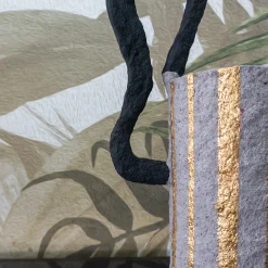 Vaso Decorativo Project Material Oro e Grigio #1