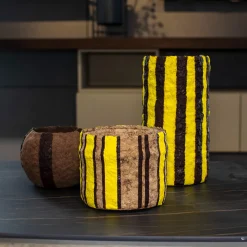 Vaso Decorativo Project Material Giallo e Nero #1