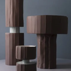 Vaso Decorativo Safa Mono Corteccia B18/Nocciola e B16/Nuvola
