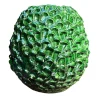 Vaso decorativo Small Round della serie Onda in Verde Muschio Dorato