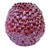 Vaso decorativo Small Round della serie Onda in ceramica rossa