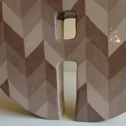 Vaso Decorativo Space in Terracotta Circolare Doppio