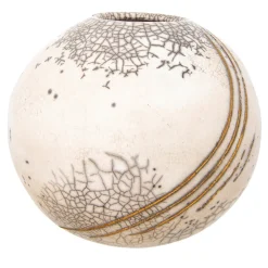 Vaso Decorativo Sphere Pot in Ceramica Bianca