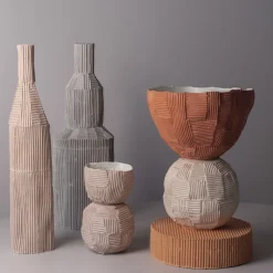 Vaso Decorativo Trofeo Cartoccio C16/Corallo E8/Salmone B16/Papaya