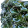 Vaso decorativo Tubino della serie Onda in ceramica verde ossidata