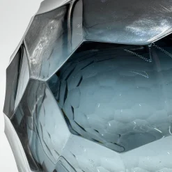 Vaso Diamante Rotondo in Vetro Grigio