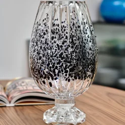 Vaso di cristallo nero Graffiante