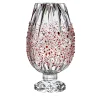 Vaso di cristallo rosso Graffiante