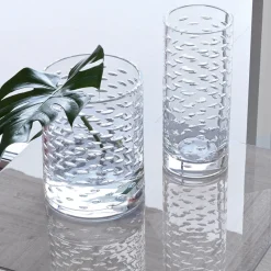 Vaso di vetro a bolle piccole