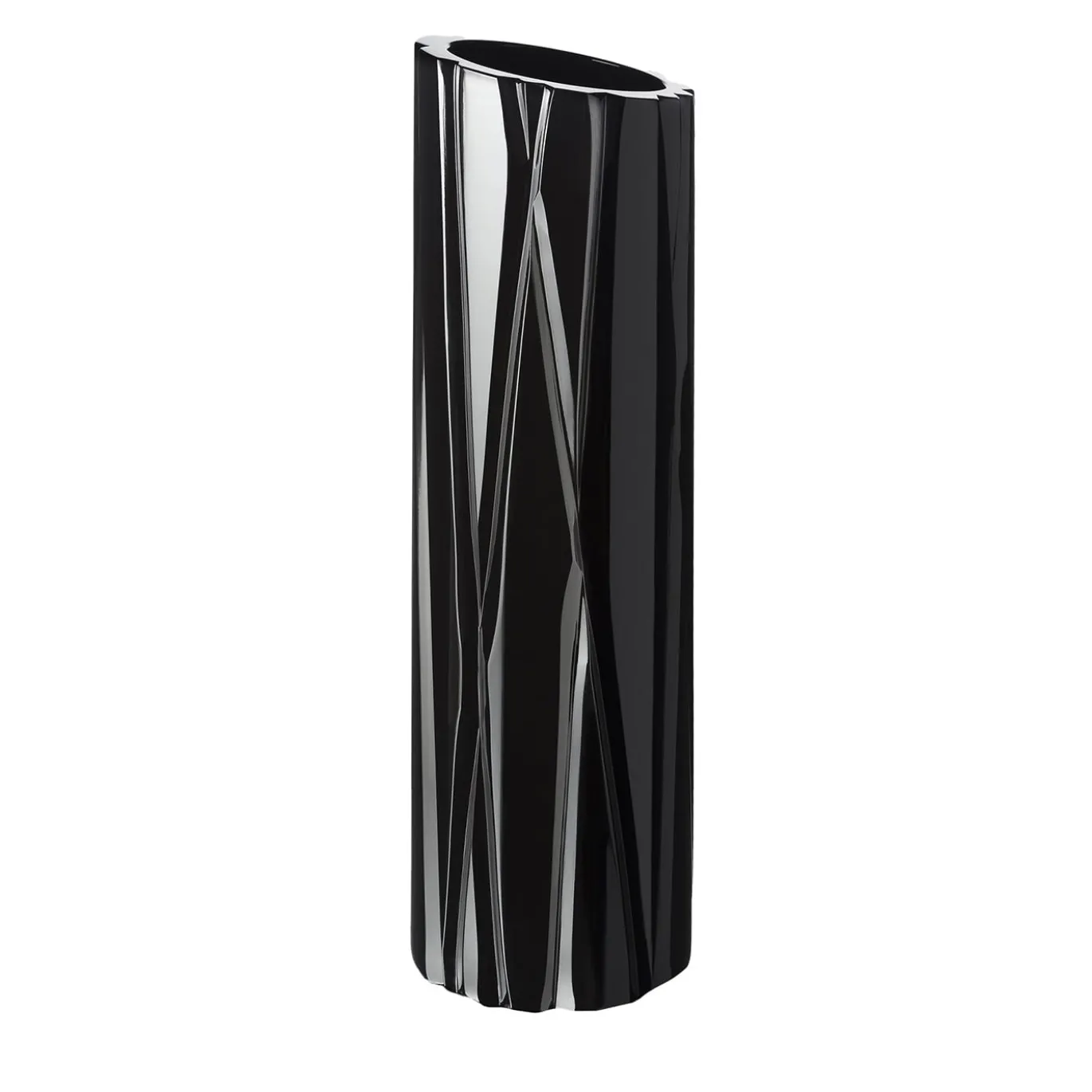 Vaso di vetro alto nero Manhattan