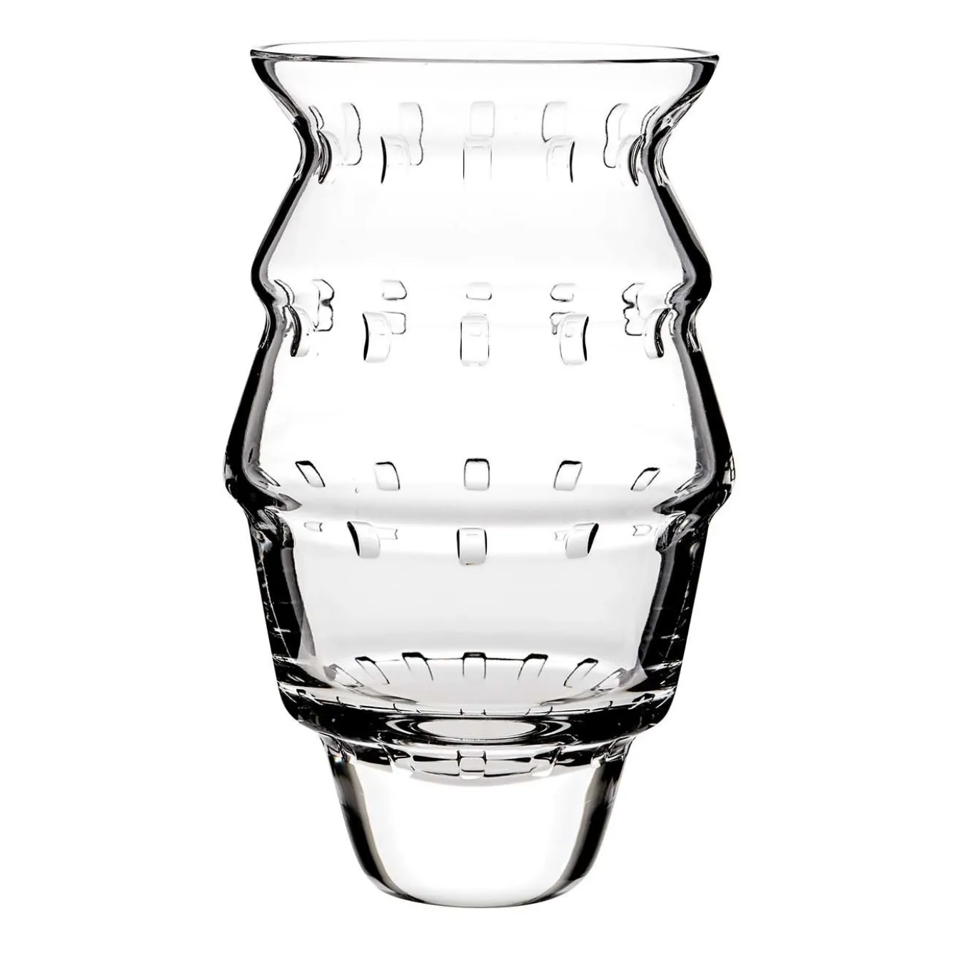 Vaso di vetro inciso Bibo
