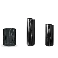 Vaso di vetro medio nero Manhattan