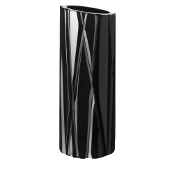Vaso di vetro medio nero Manhattan