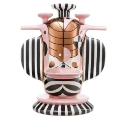 Vaso Duck Elephant in ceramica rosa e nera con dettagli in rame di Jaime Hayon