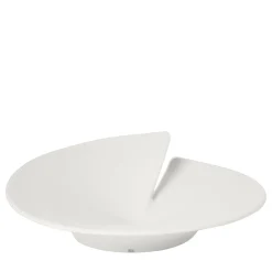 Vaso e centrotavola in ceramica bianca Elica