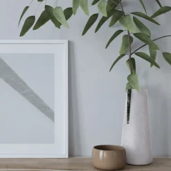 Vaso Elara Bianco Carrara e Verde Alpi