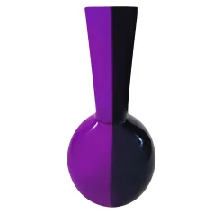 Vaso Energia Cinetica in ceramica viola fluo e nero intenso