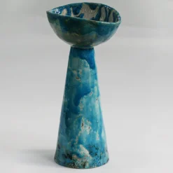 Vaso Faustina blu screziato