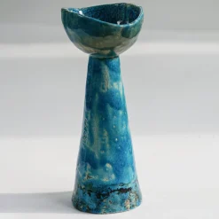 Vaso Faustina blu screziato