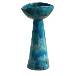 Vaso Faustina blu screziato