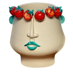 Vaso Figurativo in Ceramica Multicolore Russidda