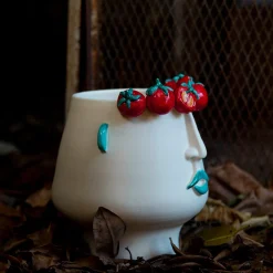 Vaso Figurativo in Ceramica Multicolore Russidda