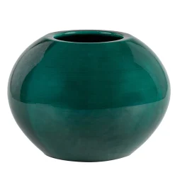 Vaso Geometrico Sfera in ceramica Verde Ramina