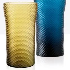 Vaso giallo Battuto Nido d'Ape di Carlo Scarpa