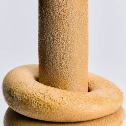 Vaso Giove grande in ceramica smaltata gialla