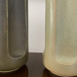 Vaso Giuseppe Bruma in ceramica smaltata verde opaco