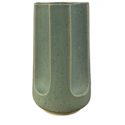 Vaso Giuseppe Turquesa in ceramica smaltata blu opaco
