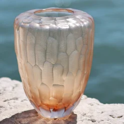 Vaso Goccia Ros� in Vetro Rosa